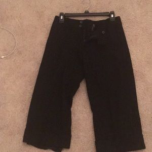 Black wool trouser capris